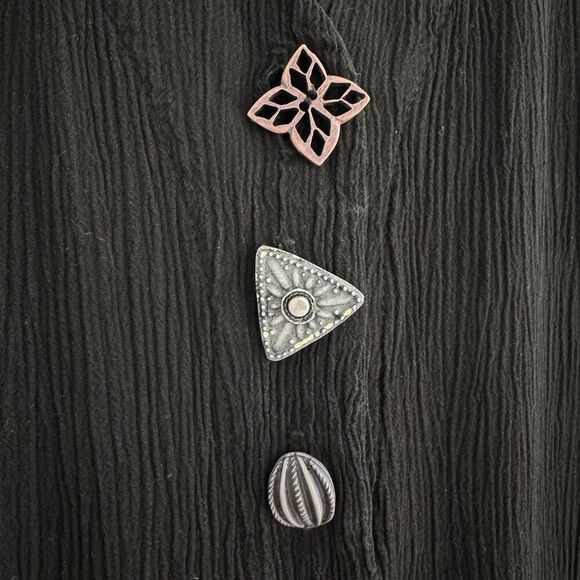 Barbara Lesser Vintage Dress Womens Petite Small Aztec Tie Dye Artsy Beachy - Picture 5 of 12